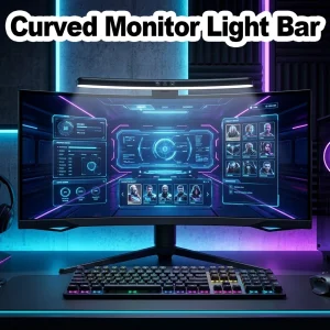 Dimmable Colour Changing Curved Monitor Light Bar with Timer and Memory Setting